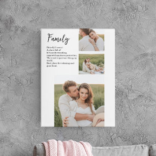 Toile Collage Couple Photo & Romantic Family Cadeau