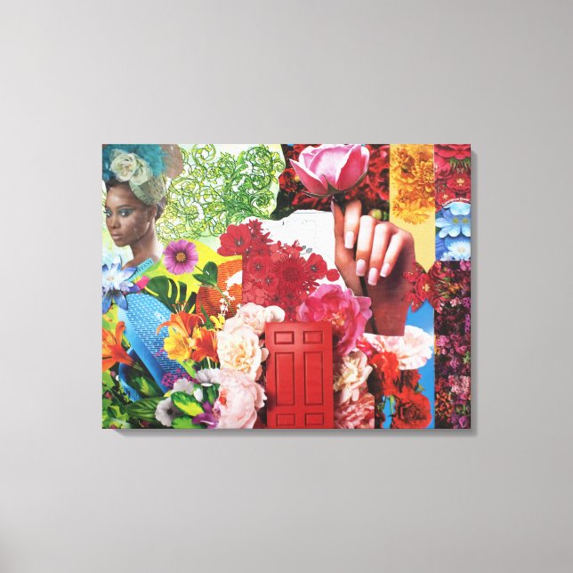 Toile Collage d'alimentation des fleurs (Recto)