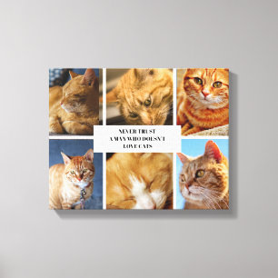 Toile Collage d'animaux de compagnie photo Cat moderne C