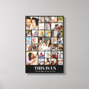 Toile Collage de photos 30 images 12x18 16x24 20x30 24x3