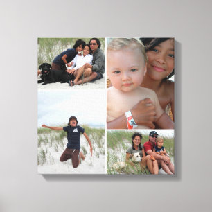 Toile Collage de photos de famille personnalisable