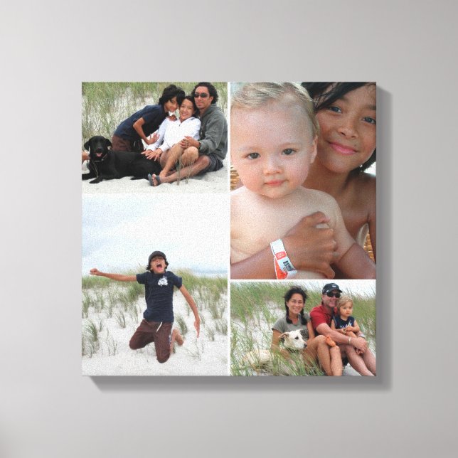 Toile Collage de photos de famille personnalisable (Recto)