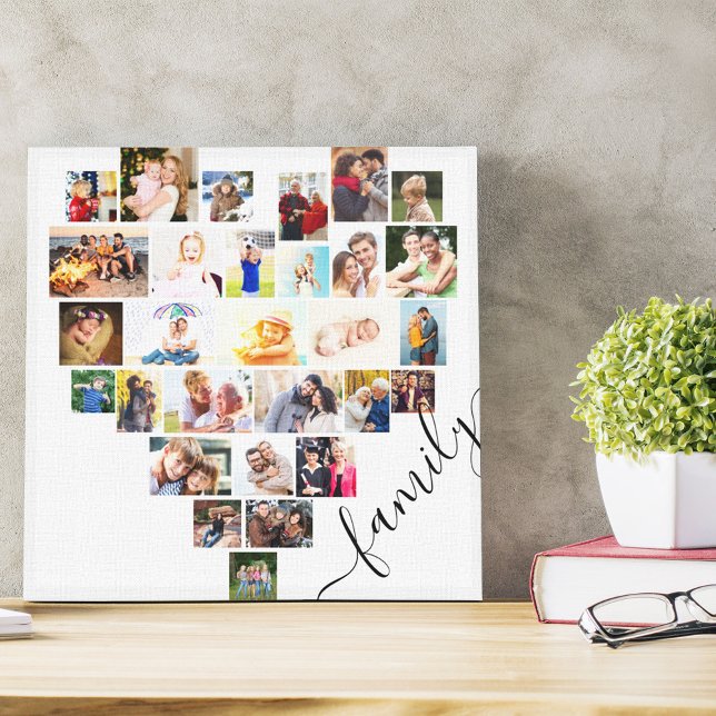 Toile Collage de photos du coeur de la famille Petit Car (Créateur téléchargé)