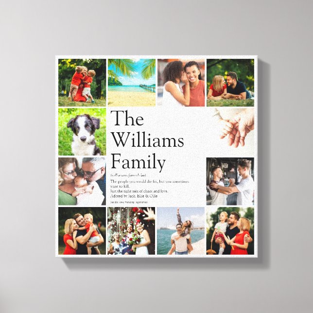 Toile Collage de photos familiales Définition moderne (Recto)