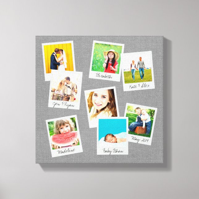 Toile Collage de photos Instagram éparpillé (Recto)