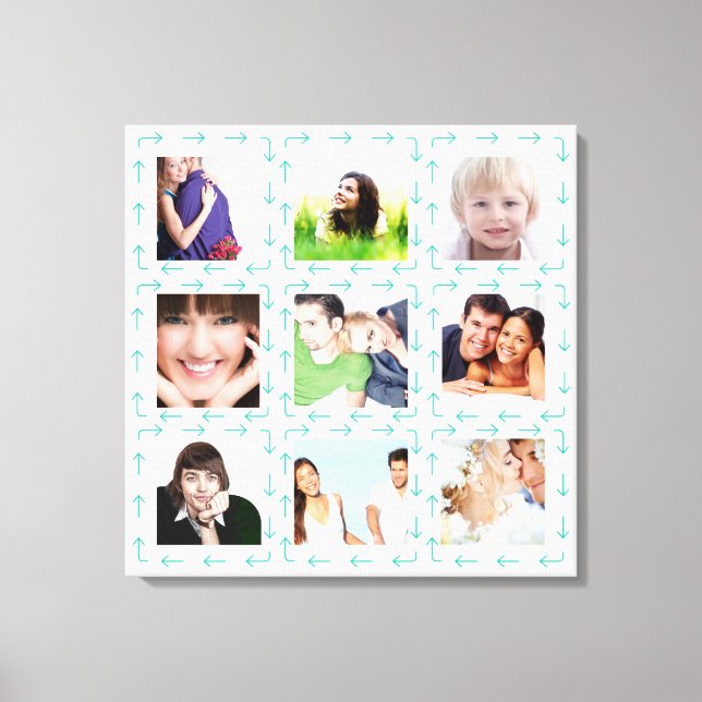 Toile Collage de photos Instagram personnalisé (Recto)