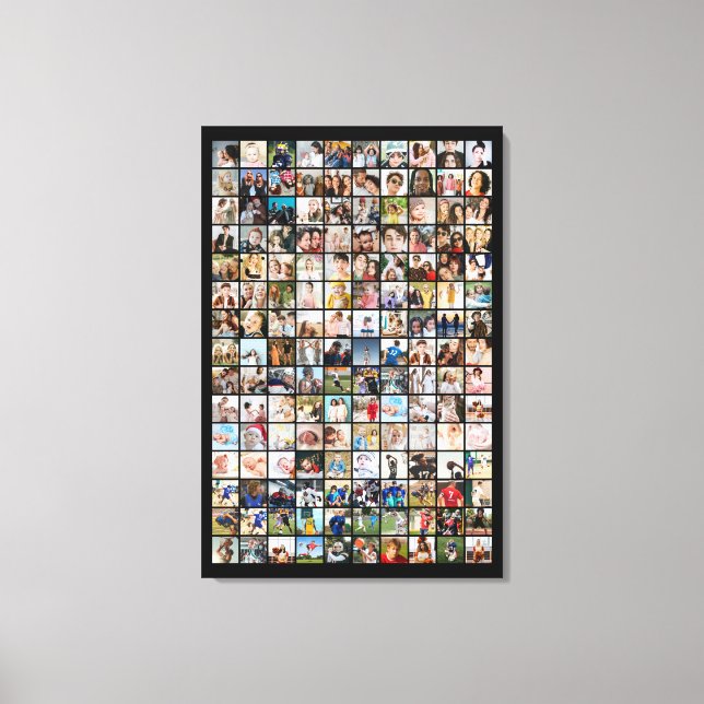 Toile Collage de photos personnalisé à 150 photos (Recto)