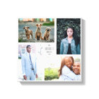 Toile Collage de quatre photos avec texte personna