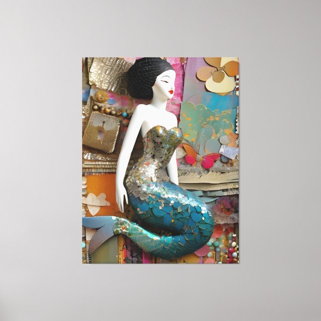 Toile Collage de sirène (Recto)
