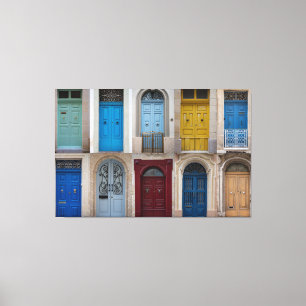 Toile Collage des portes avant colorées