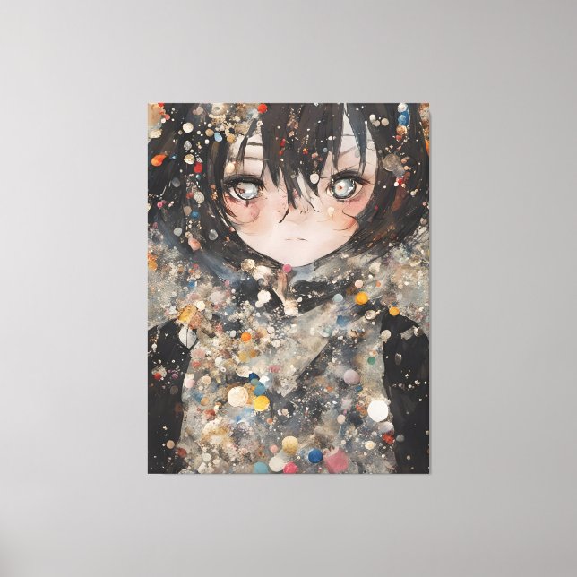 Toile Collage Femme Anime (Recto)
