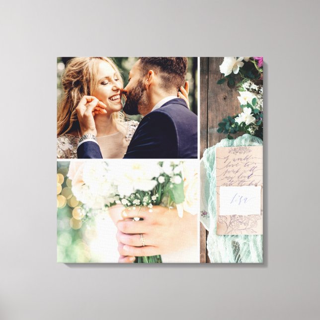 Toile Collage photo mariage (Recto)
