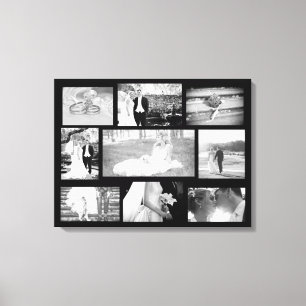 Toile Collage photo Mariage personnalisé Art mur