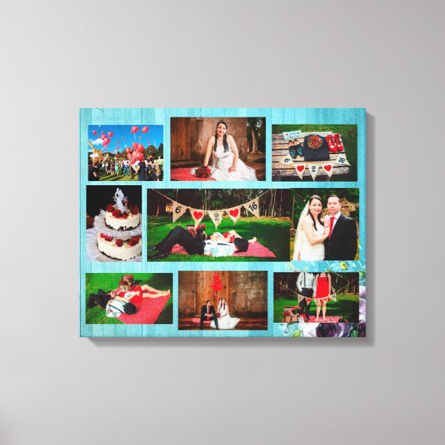 Toile Collage photo Mariage personnalisé Art mur (Recto)