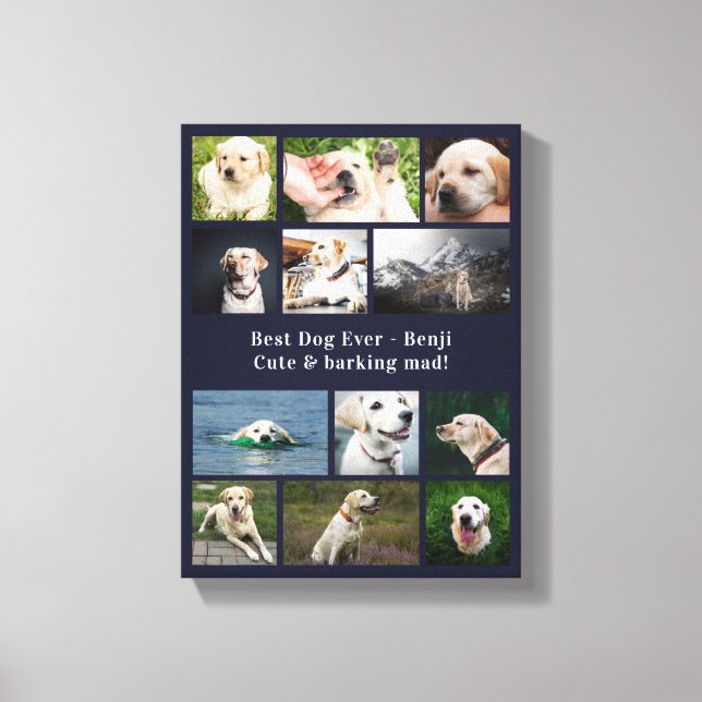 Toile Collage photo personnalisé de Best Dog Ever (Recto)