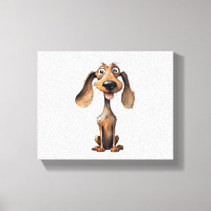 Toile Collection d'art de race de chien de dessin animé 
