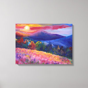 Toile Coloré Sunset Mountain Range Mur Art