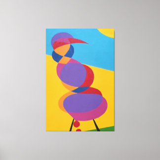 Toile Colorful Abstract Bird Canvas Print
