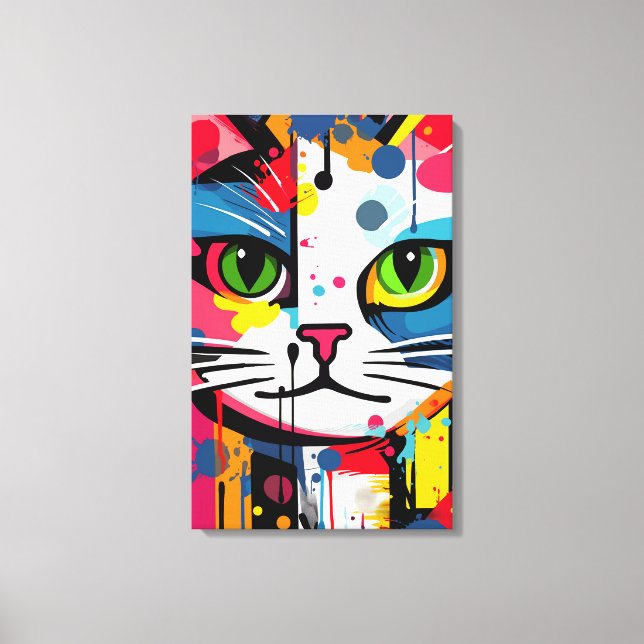 Toile Colorful Cat (Recto)