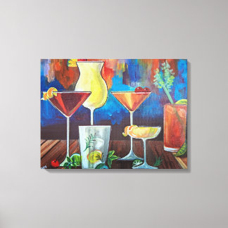 Toile Colorful Cocktails Wall Art