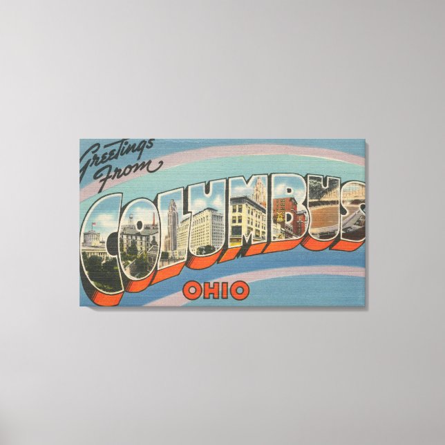 Toile Columbus, Ohio - Grandes Lettres Scènes 4 (Recto)