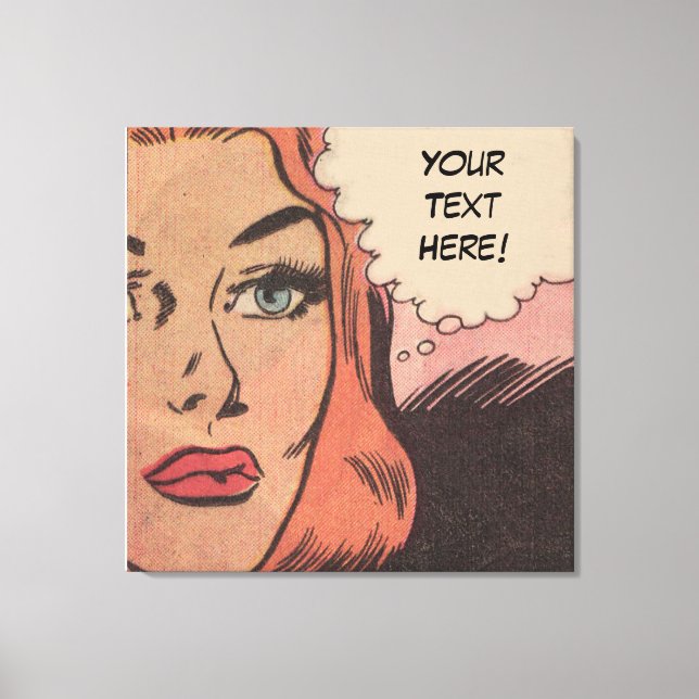 Toile Comic Roy Lichtenstein Style Redhead (Recto)