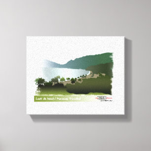 Toile Commande pittoresque à la plage
