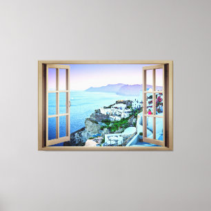 Toile Comme si vous vivez à Santorini Grèce Canvas Pri