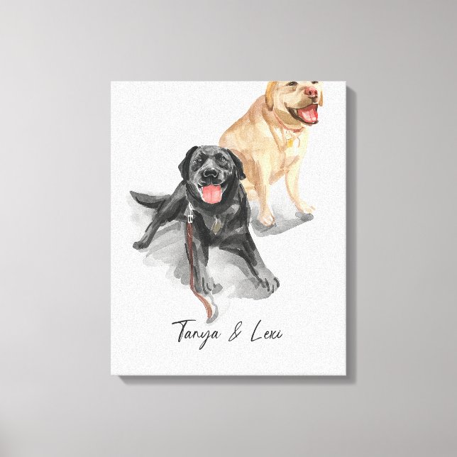Toile Compagnons Aquarelle - Tanya & Lexi (Recto)