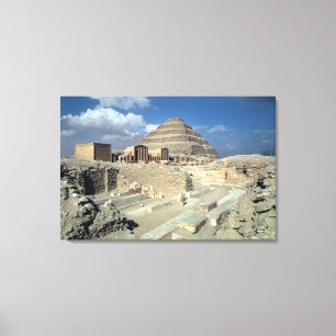 Toile Complexe de Djoser comprenant la pyramide d'étape