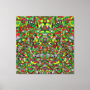 Toile Composition Abstraite de couleur psychédélique