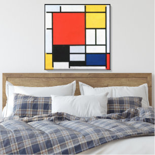 Toile Composition Abstraite Vintage par Piet Mondrian
