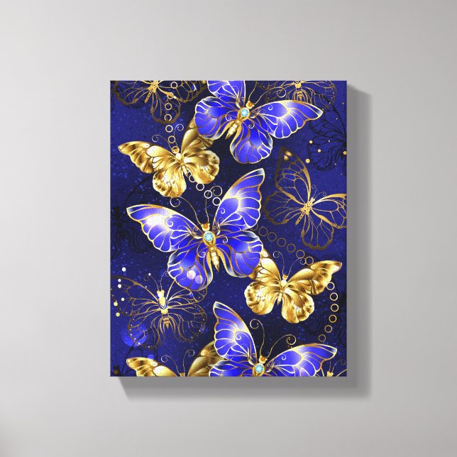 Toile Composition avec les papillons Sapphire (Recto)