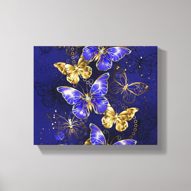 Toile Composition avec papillons Sapphire (Recto)