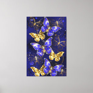 Toile Composition avec papillons Sapphire