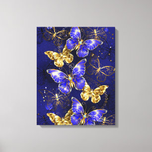 Toile Composition avec papillons Sapphire