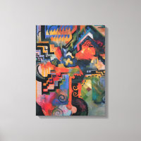 Composition colorée par August Macke, Art Vintage
