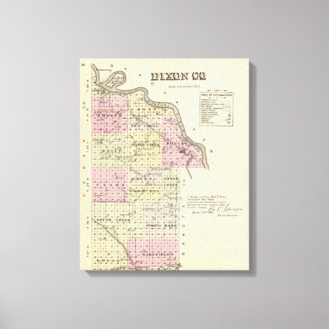 Toile Comté de Dixon, Nebraska (Recto)