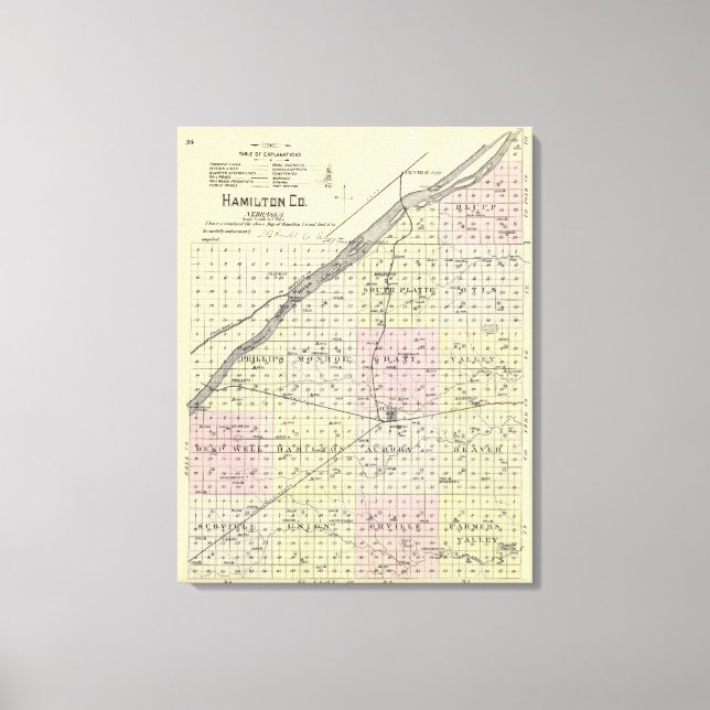 Toile Comté de Hamilton (Nebraska) (Recto)