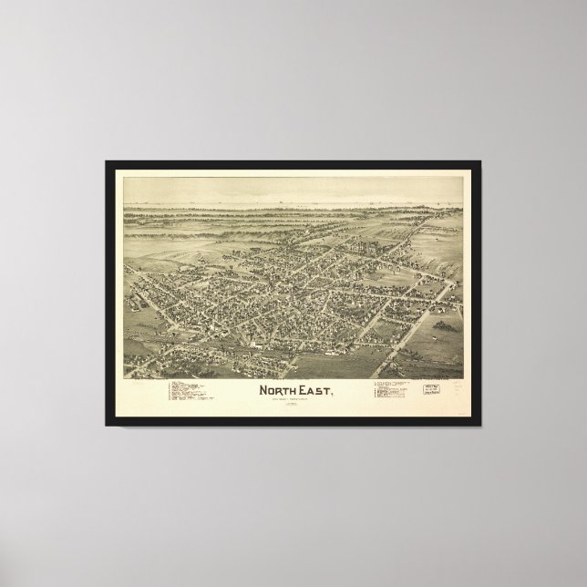 Toile Comté d'Erie du Nord-Est Pennsylvanie (1896) (Recto)