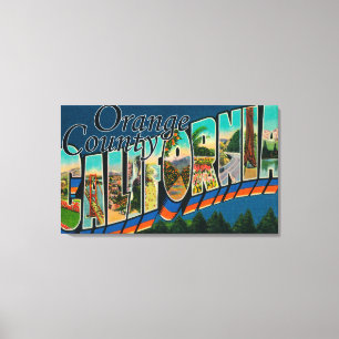 Toile Comté d'Orange, Californie - Scènes de grandes let