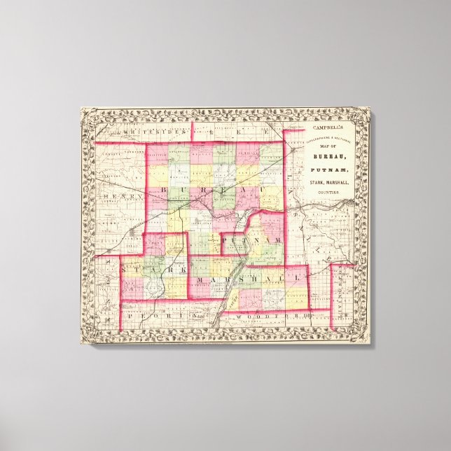 Toile Comtés du Bureau, Putnam, Stark, Marshall (Recto)