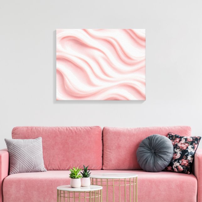 Toile Conception Abstraite Crème Rose (Insitu(Salon))