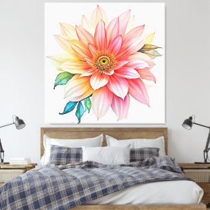 Toile Conception Abstraite de fleurs pétales douces