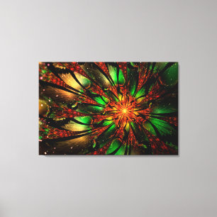 Toile Conception Abstraite des fleurs fractales.