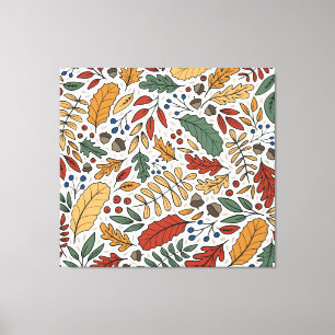 Toile Conception de Carré feuille couleur automne