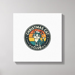 Toile Conception de chat de Noël chaton mignon - Club de