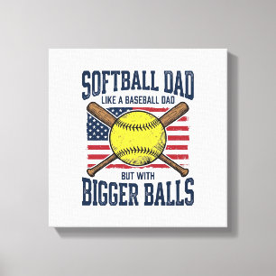 Toile Conception de chemise Vintage Softball Dad Bigger 