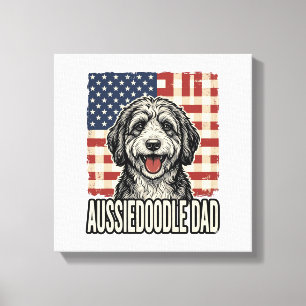 Toile Conception de maillot de chien vintage patriotique