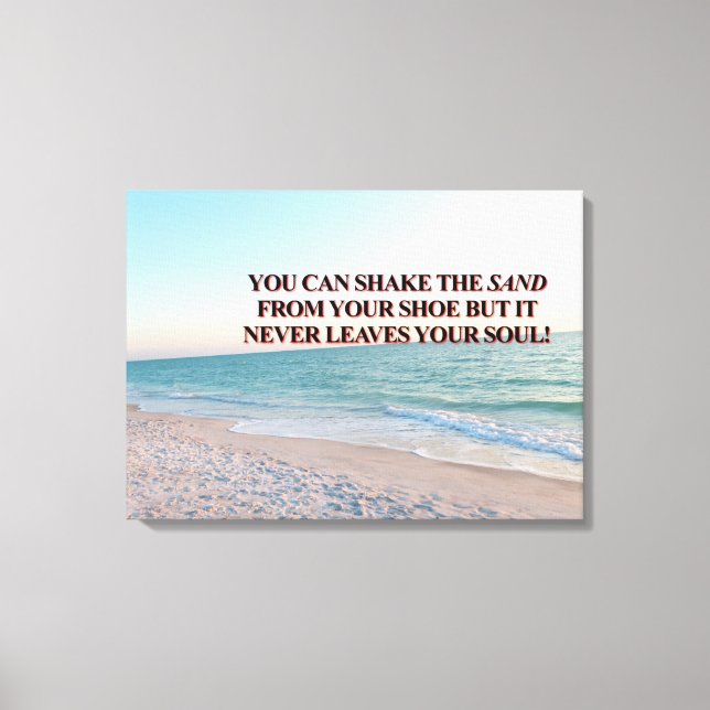 Toile Conception de rivage soulful secouez le sable (Recto)